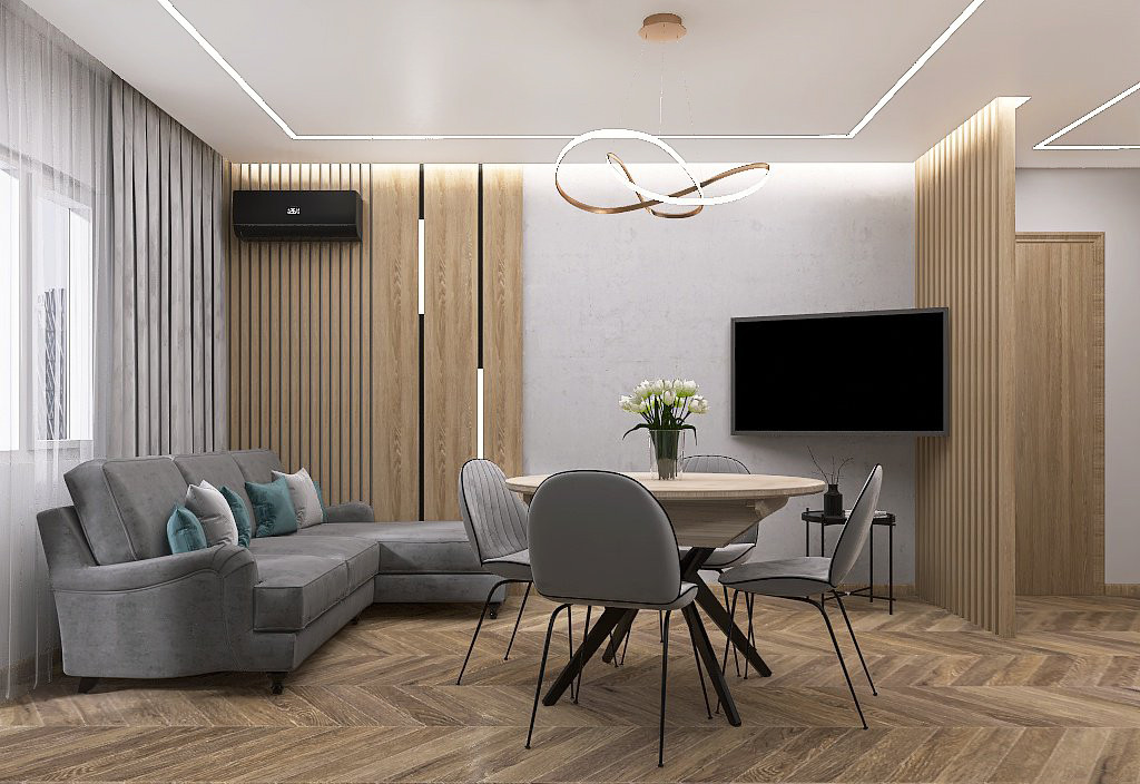 Обложка проекта: Интерьер квартиры в экостиле