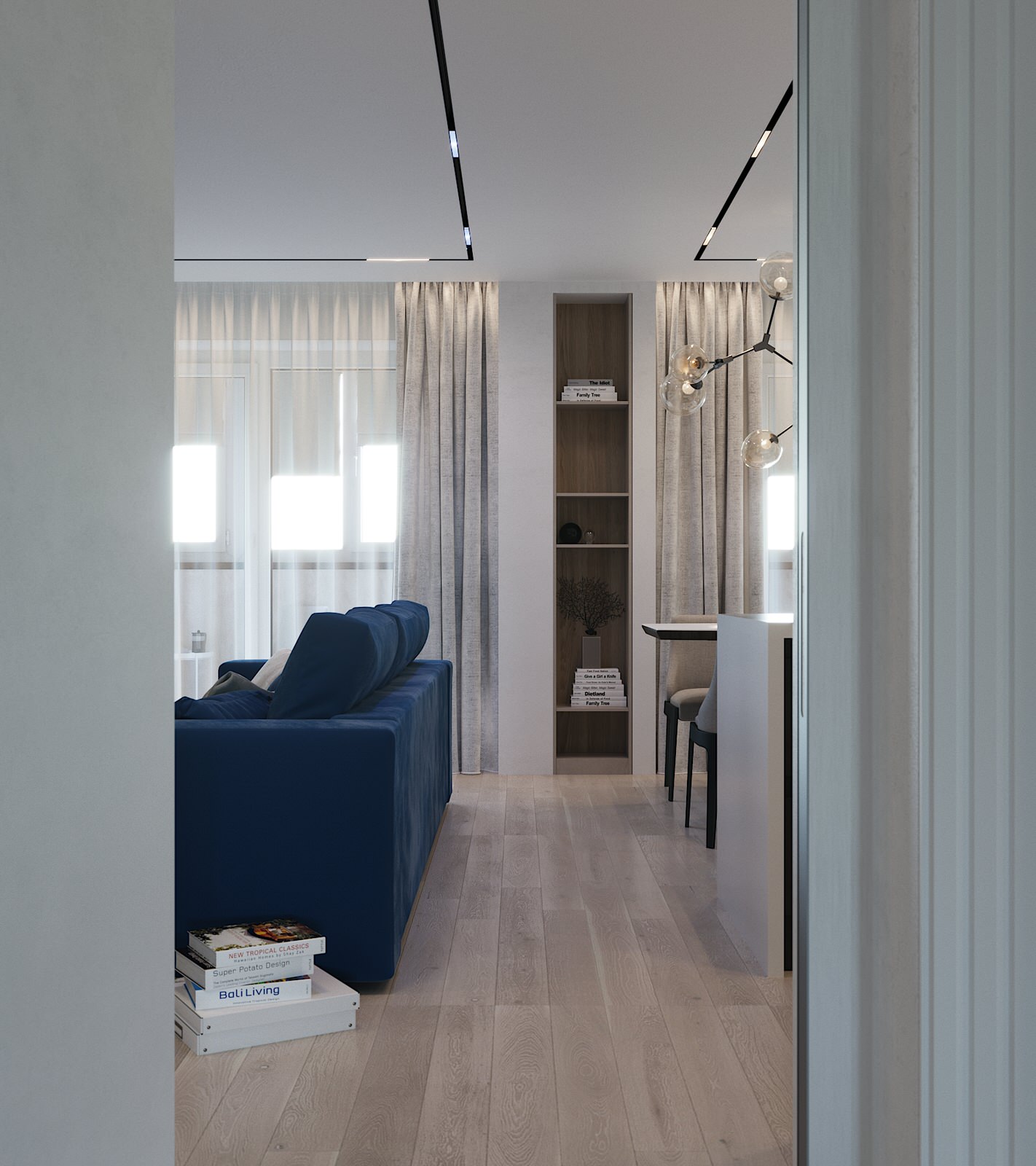 Project: "Nevskiy" - Гостиная-Кухня - Новгородская, 34 - г.Барнаул