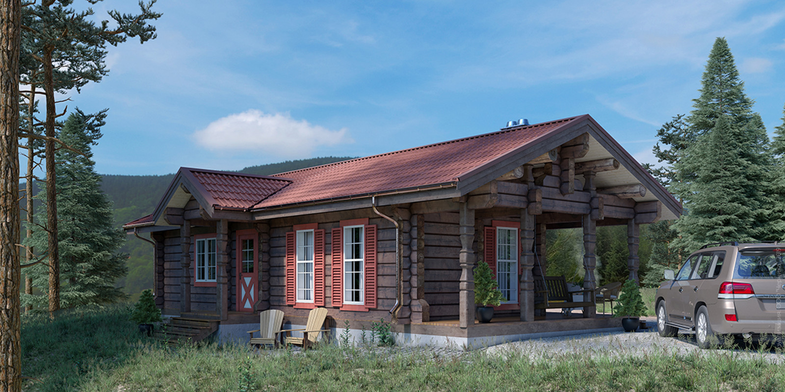 Рубленные деревянные дома (норвежский лафет)