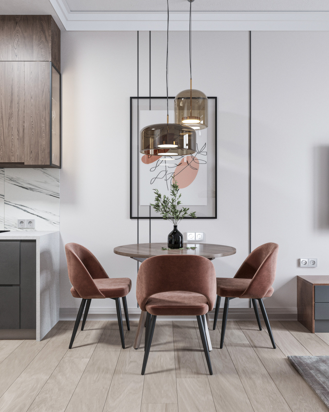 Дизайн трехкомнатной квартиры ЖК Мегаполис-парк 69м2