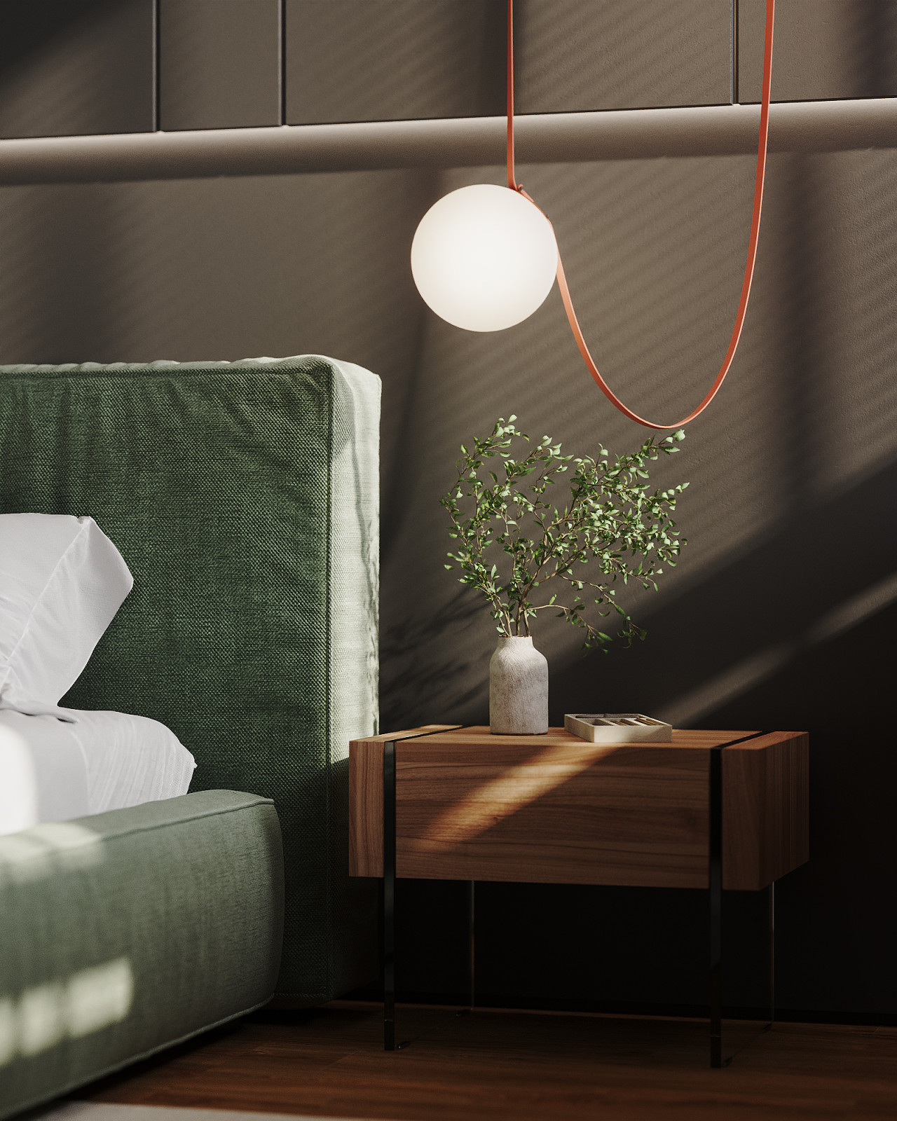 Минималистичная квартира в темных тонах.