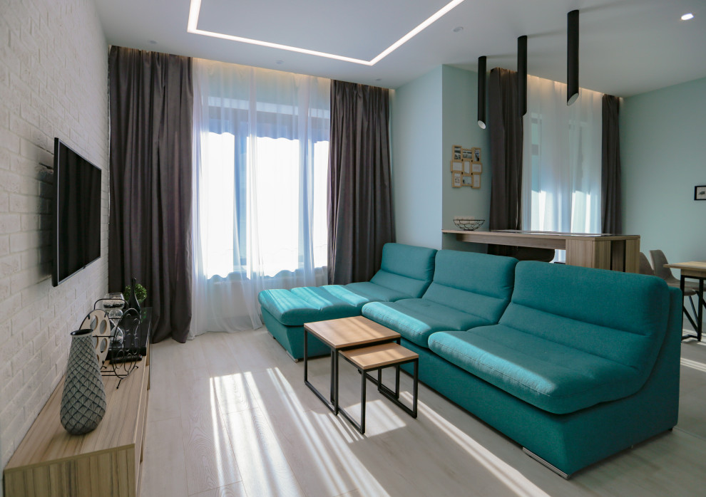 ЖК ЦАРСКАЯ ПЛОЩАДЬ - ЭТЮД С БИРЮЗОВЫМ ОТТЕНКОМ