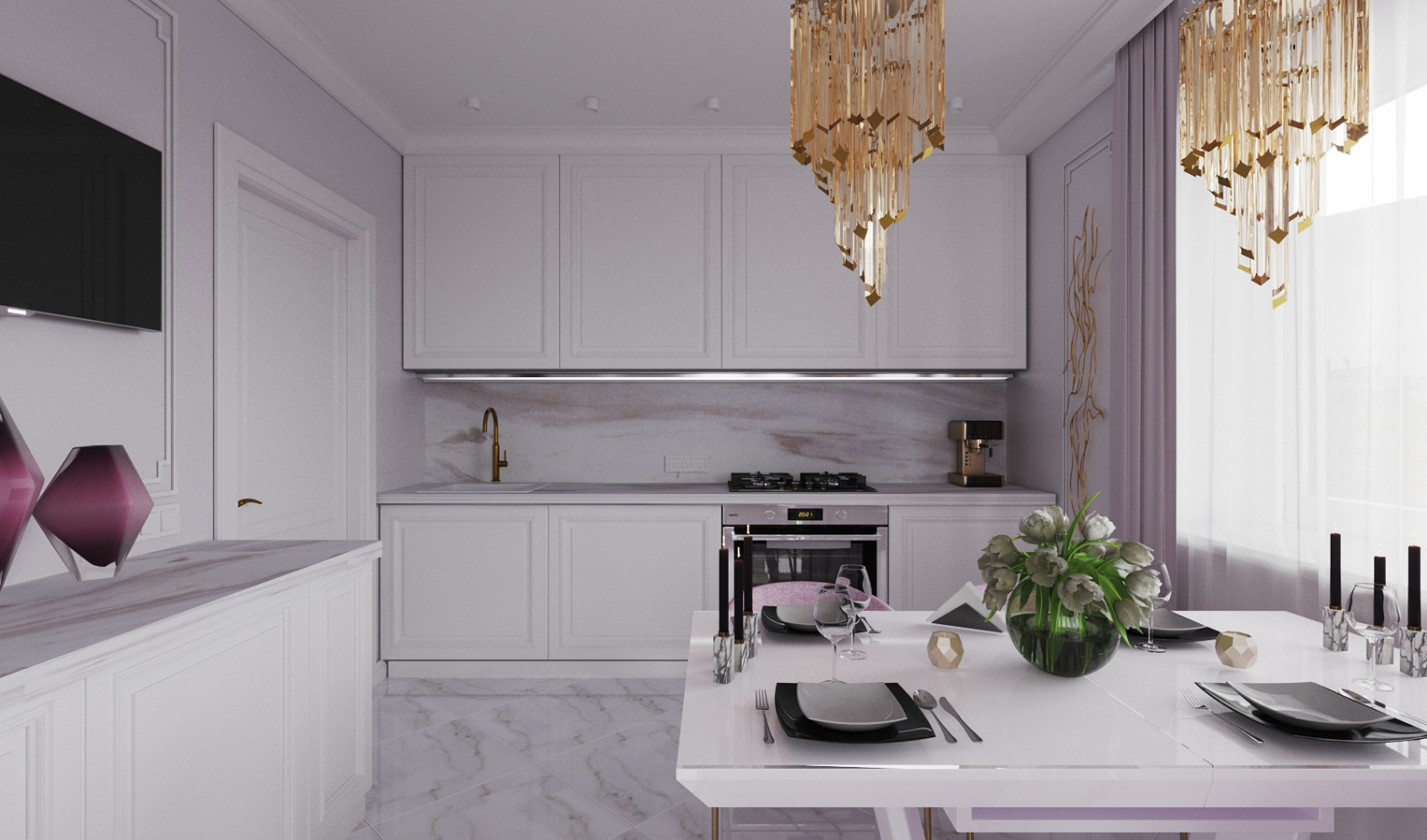 Кухня в стиле неоклассика