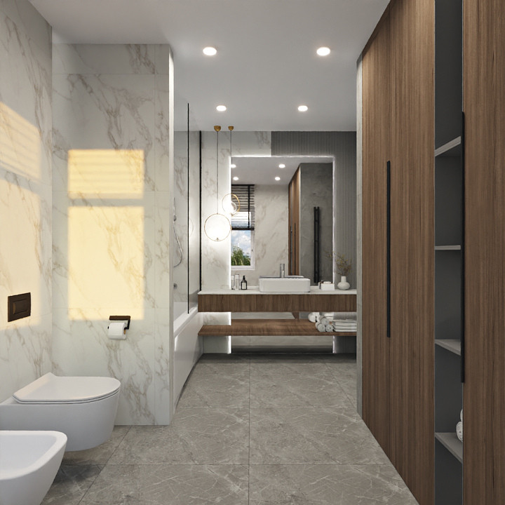 Ванная комната в загородном доме