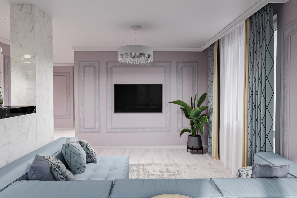 Дизайн гостиной и коридора