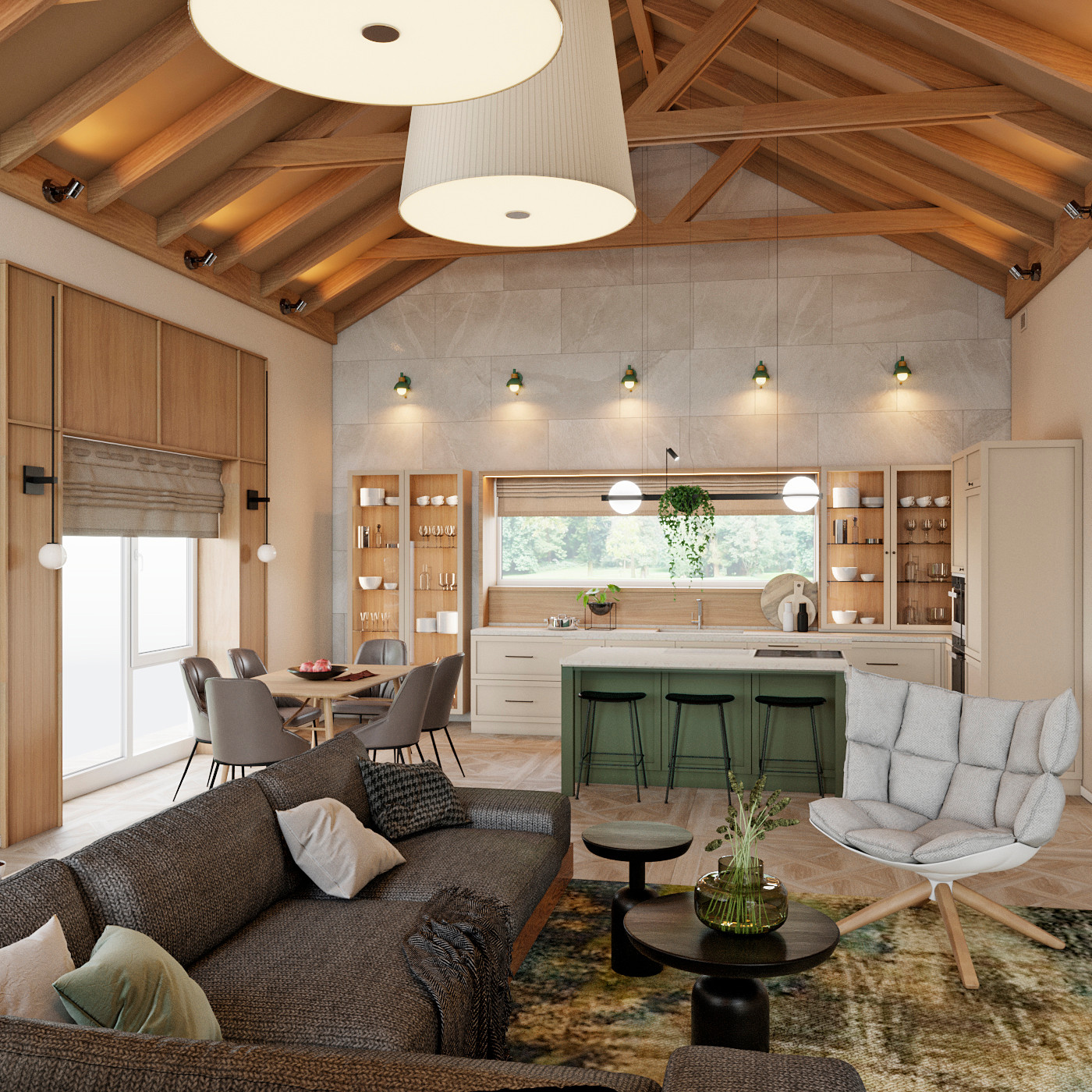 High roof house