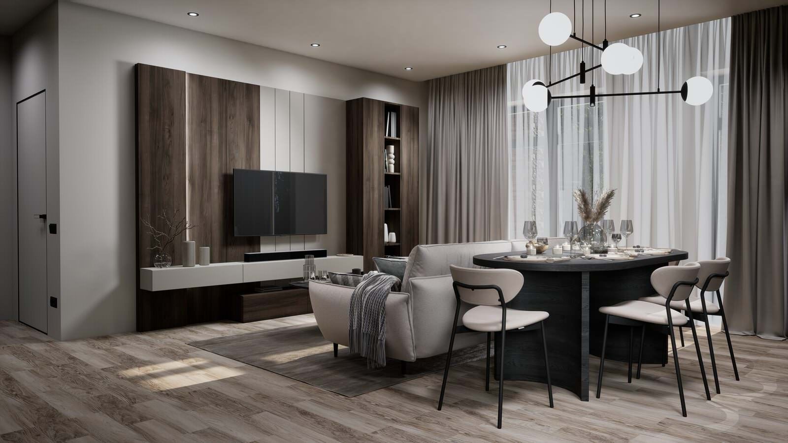 Обложка проекта: Дизайн интерьера для компании ВамДом (выставка OpenVillage 2024)