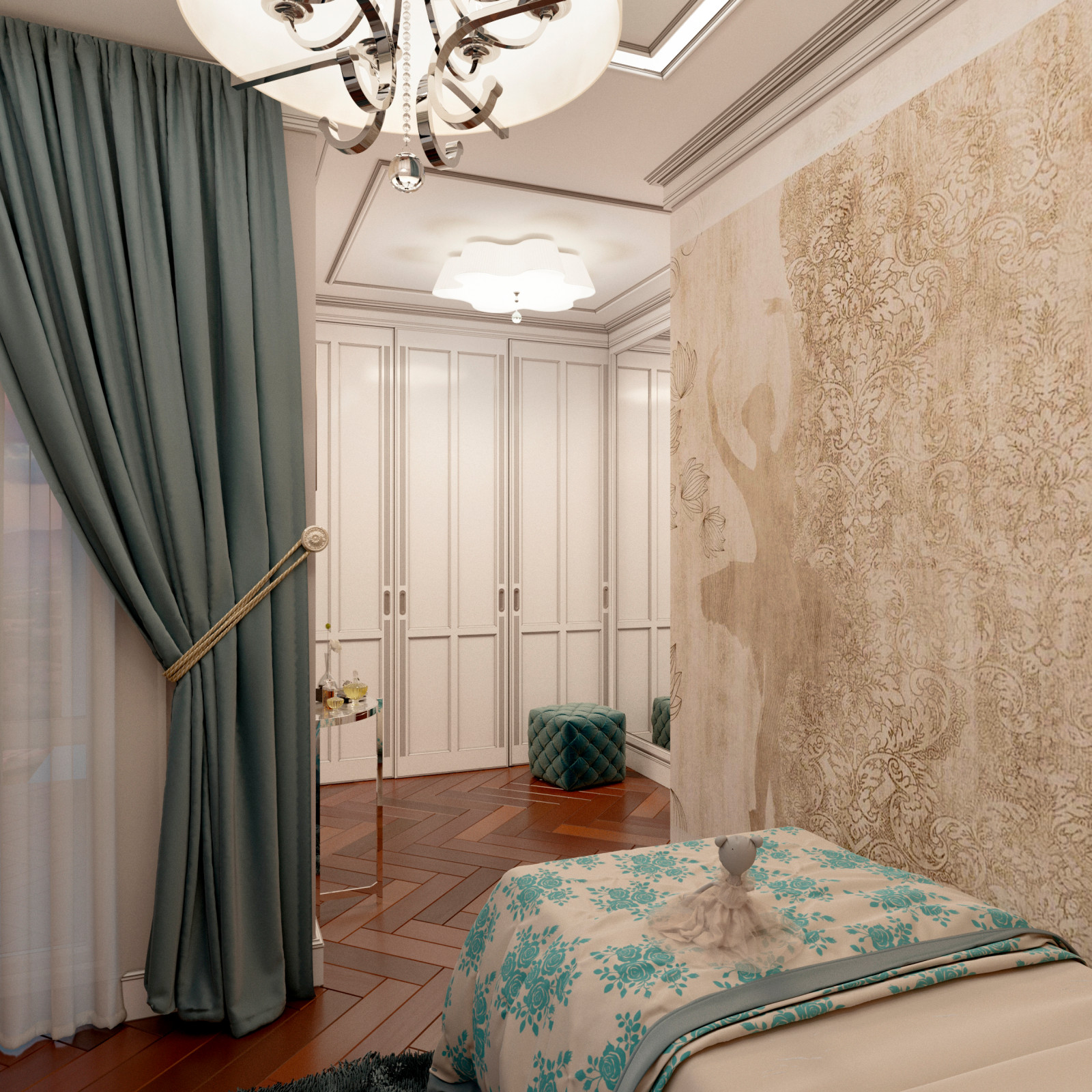 Комната для девочки в классическом стиле