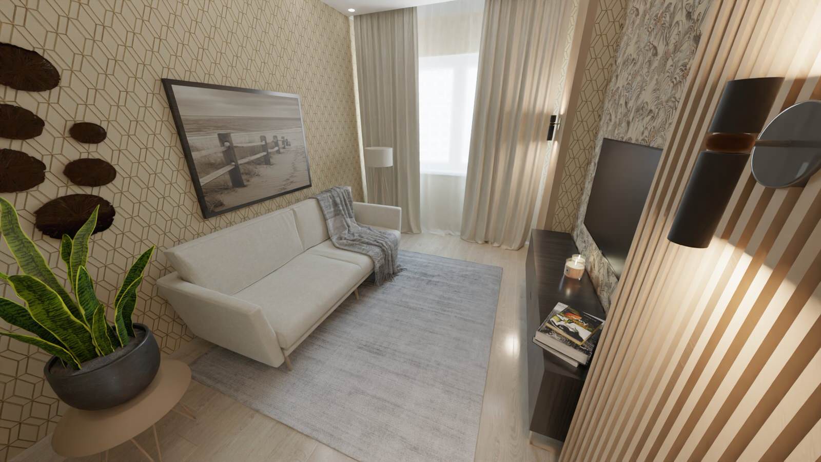 Дизайн решение для гостиной