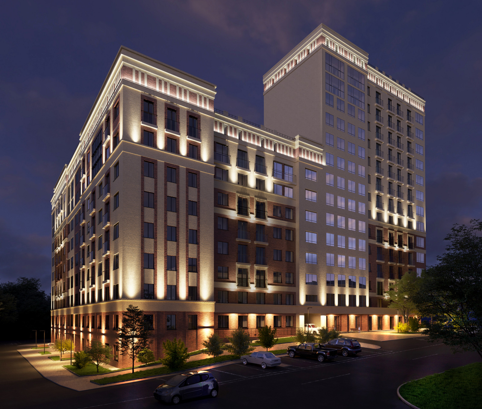 Благоустройство, ЖК "БУЛГАКОВ", СК "СТРИЖИ",Новосибирск