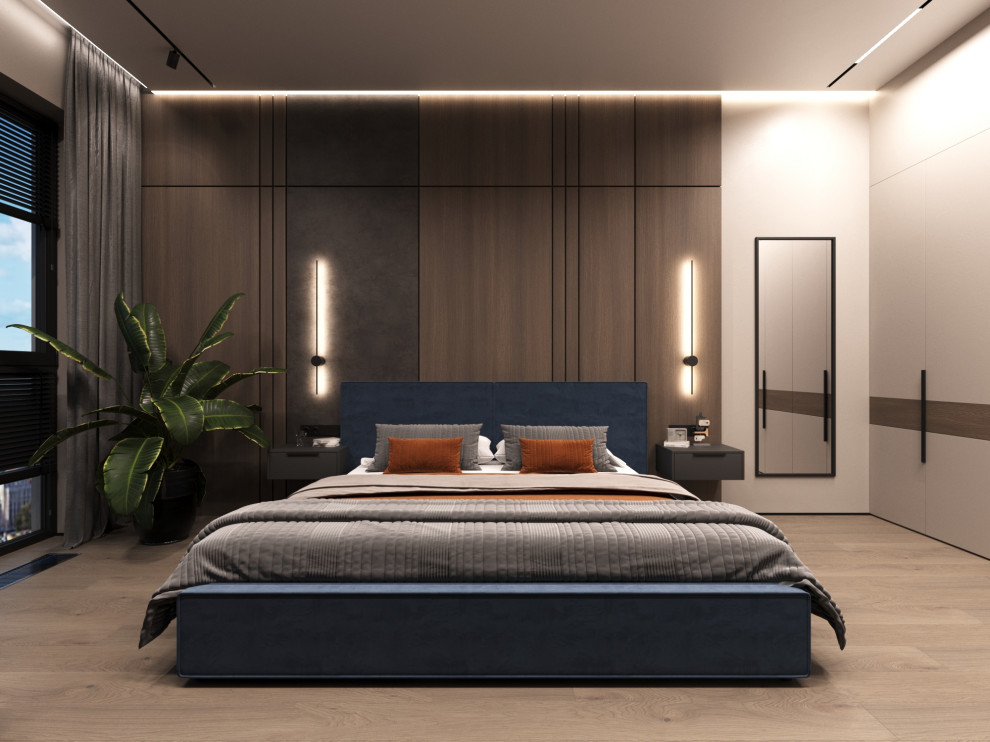 Дизайн интерьера квартиры 77 м2 с 2-мя санузлами и гардеробной