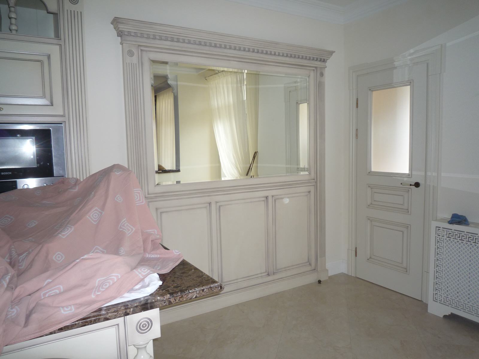 Кухня, МДФ, эмаль, патина, лак