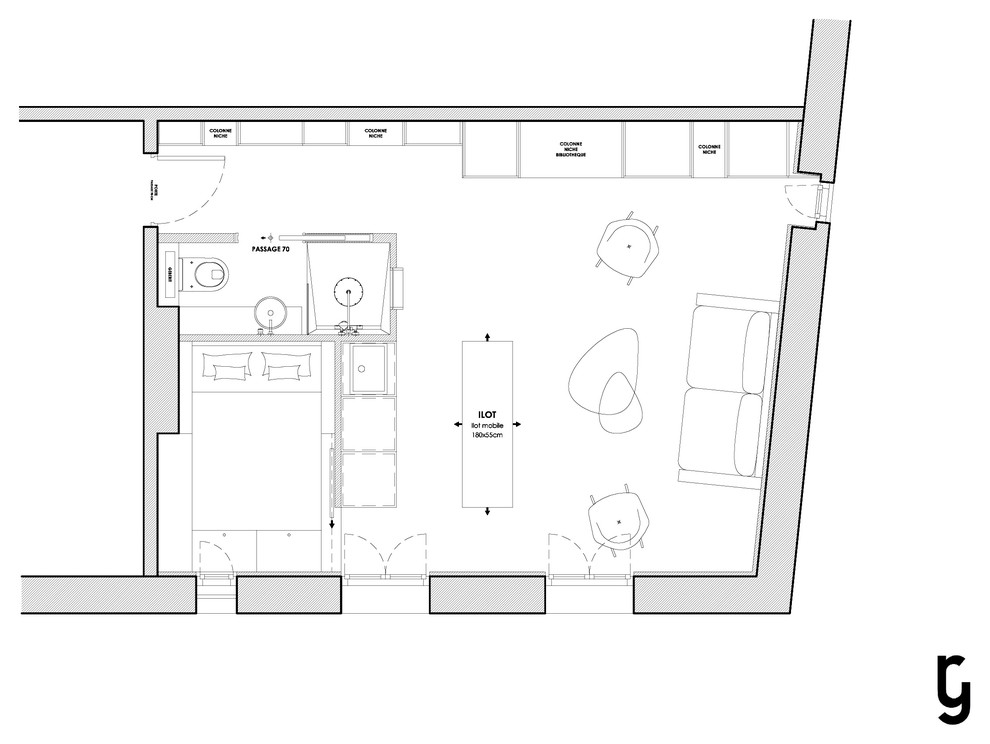 Houzz Франция: Небольшая парижская квартира в скандинавском стиле