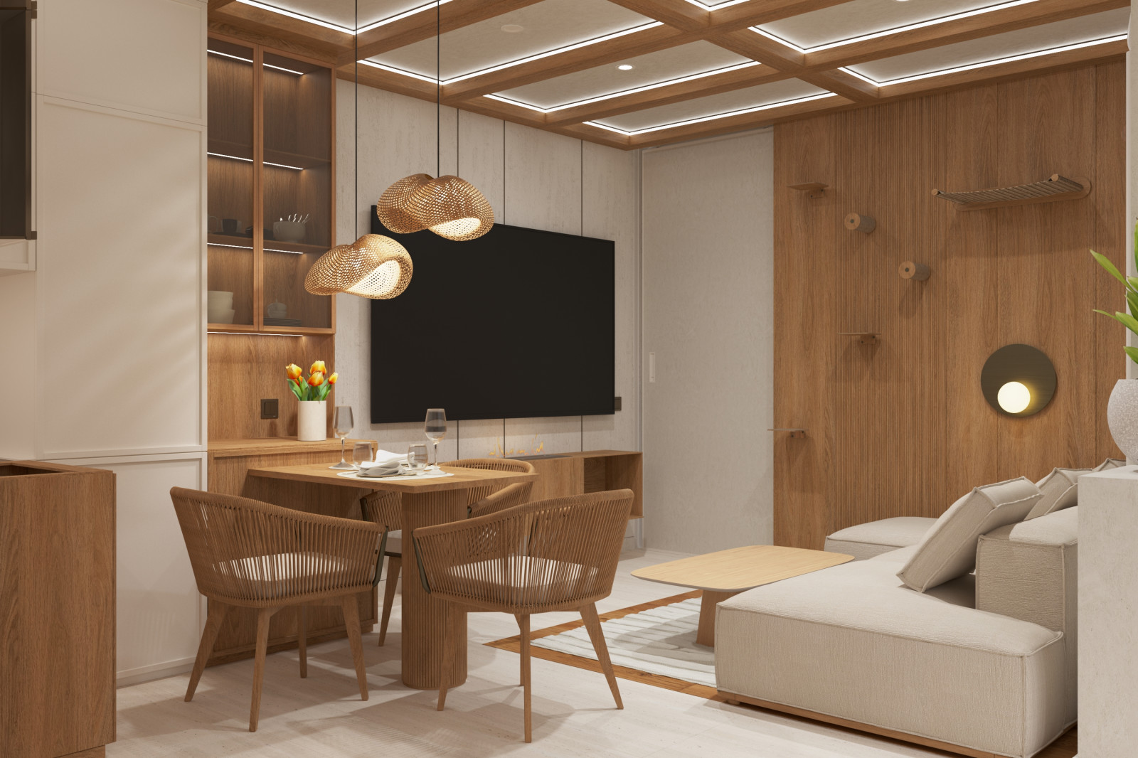 Проект квартиры в Москве, джапанди