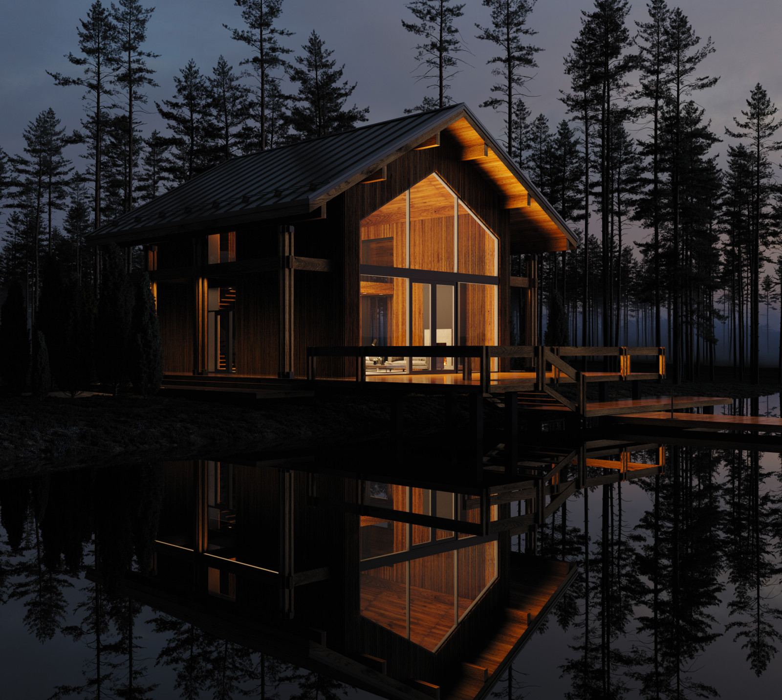 Гостевой дом Cabin 02 на берегу озера