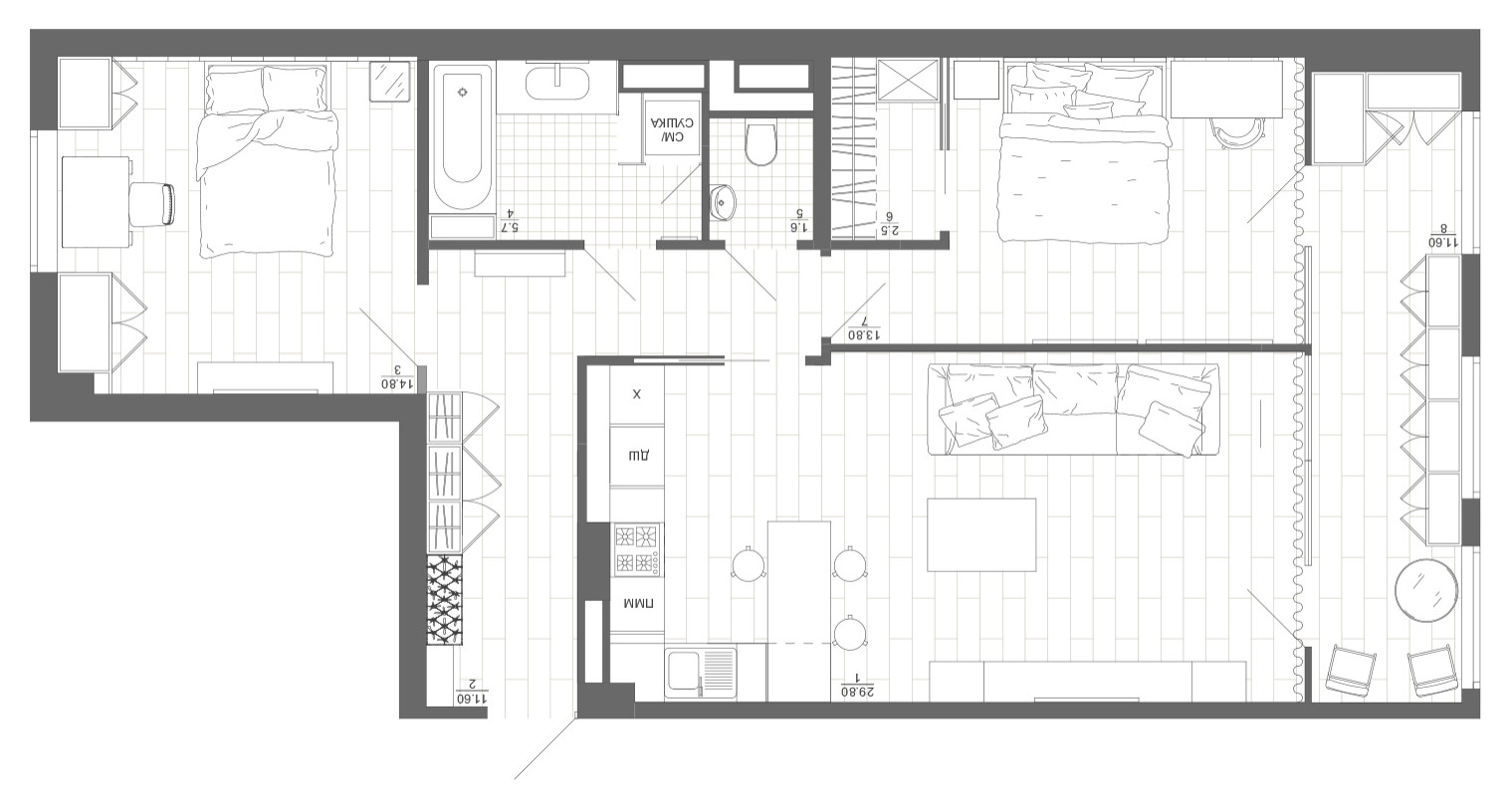 Обложка проекта: Интерьер квартиры ЖК МАШКОВ