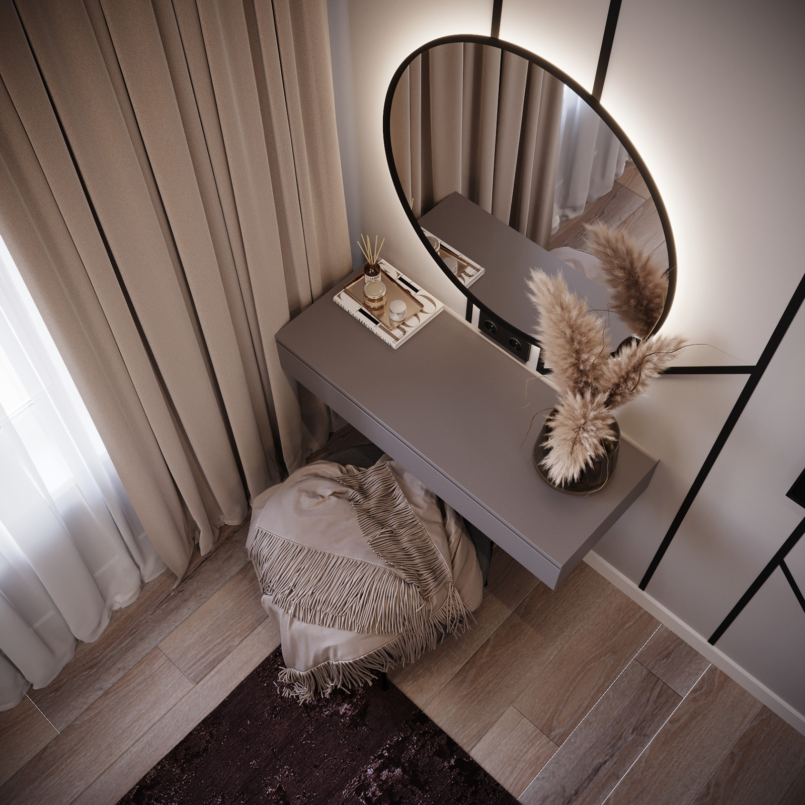 Интерьер трехкомнатной квартиры в стиле Неоклассика