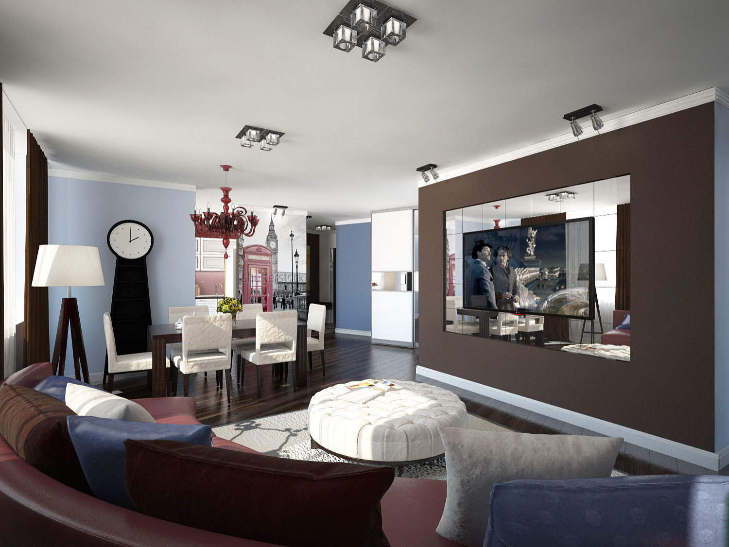 Обложка проекта: Современная трехкомнатная квартира на 20 этаже