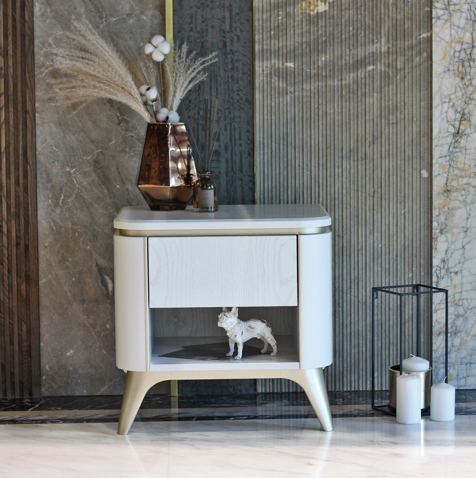 Обложка проекта: Прикроватная тумба Luna на ножках / цвет Эстелла