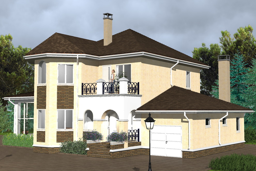 Жилой дом из пеноблока