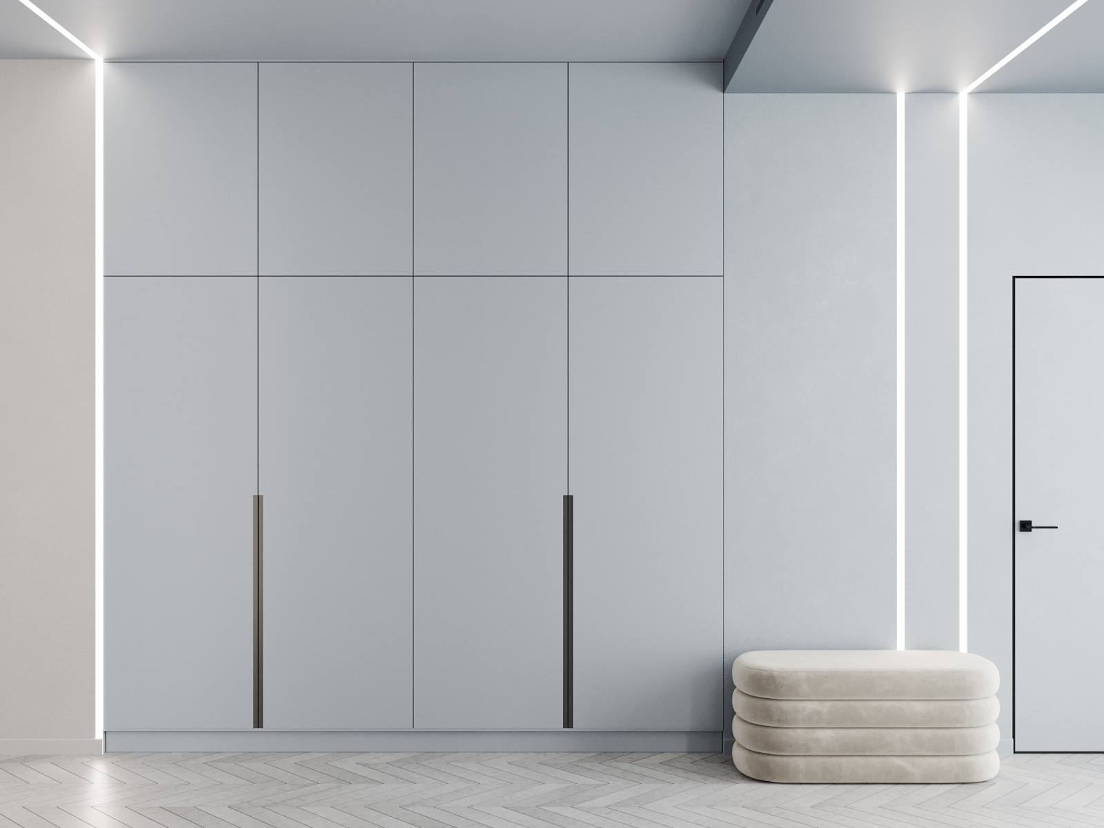 Дизайн-проект дома в голубых тонах