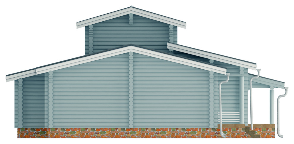 Современный дом из бревна БАЙКАЛ 176 м2