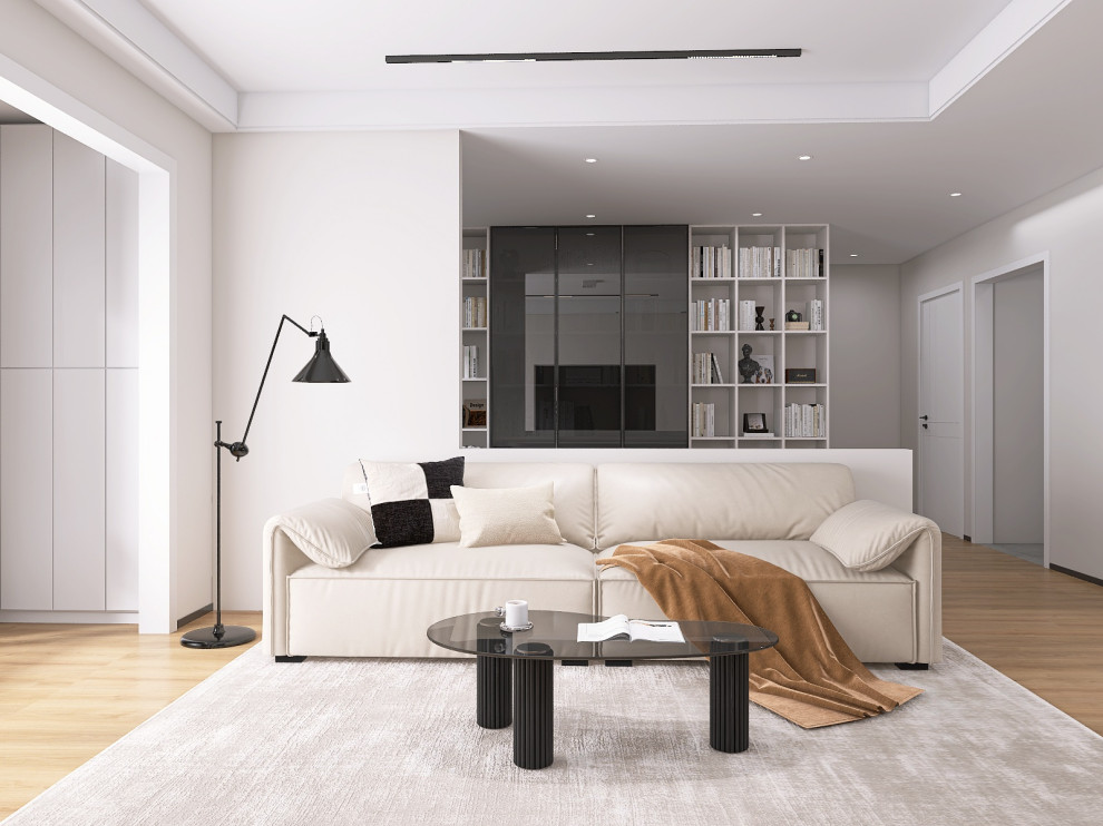 Современная кухня-гостиная 58 м²