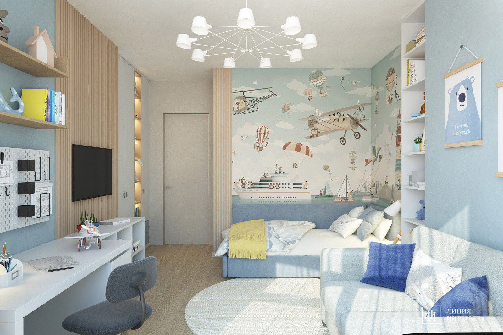 Дизайн интерьера 3-х комнатной квартиры в ЖК Триколор