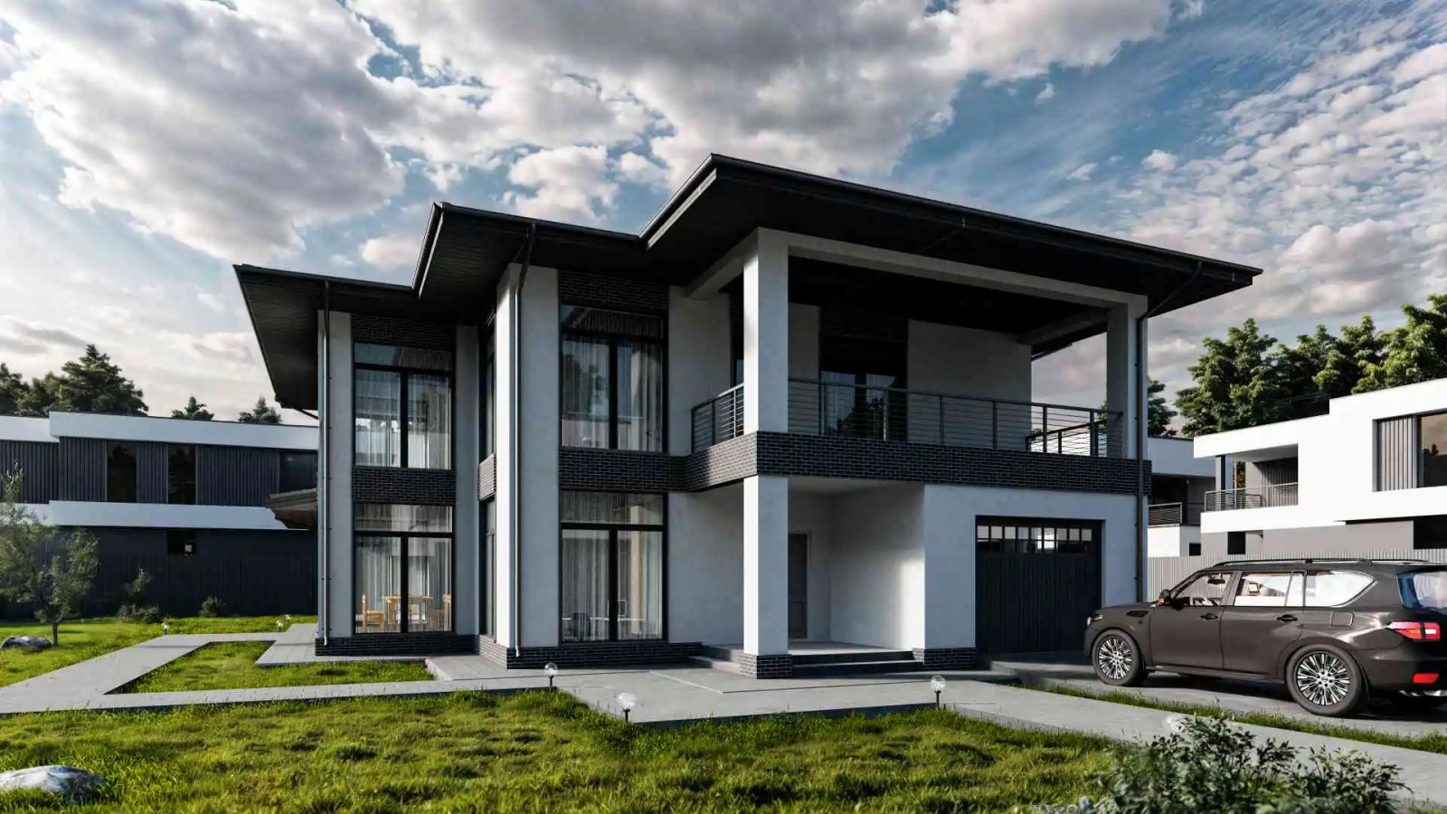 Обложка проекта: Двухэтажный дом в стиле Райта «ЗС 557-21-2»