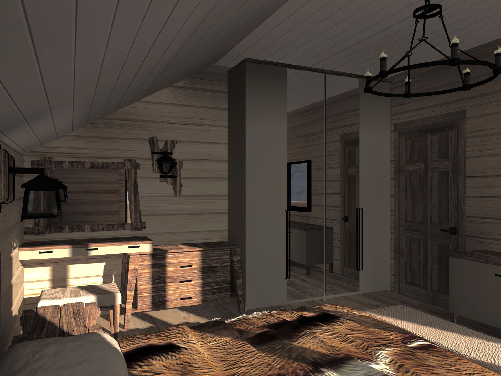 Деревянный дом в современном прочтении, 2 этаж