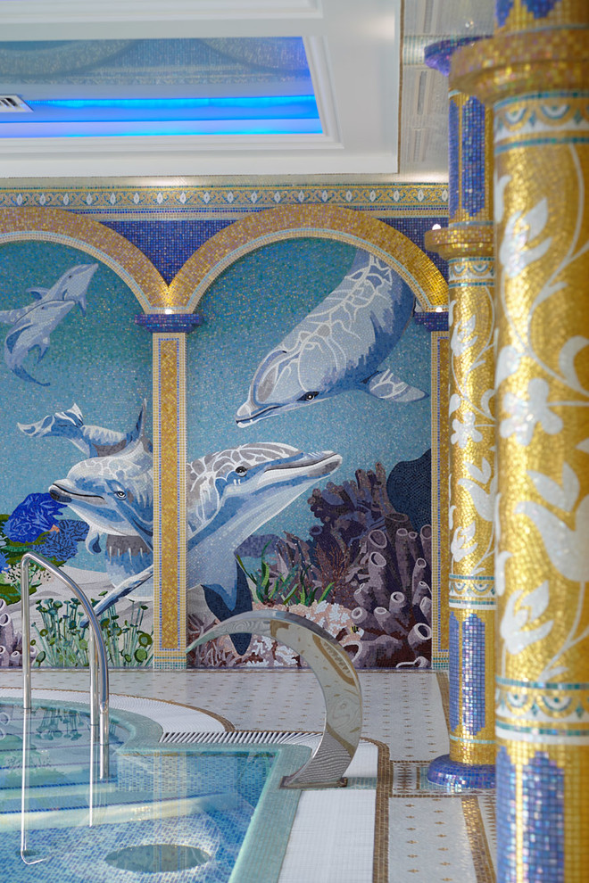 Художественная сборка панно из мозаики