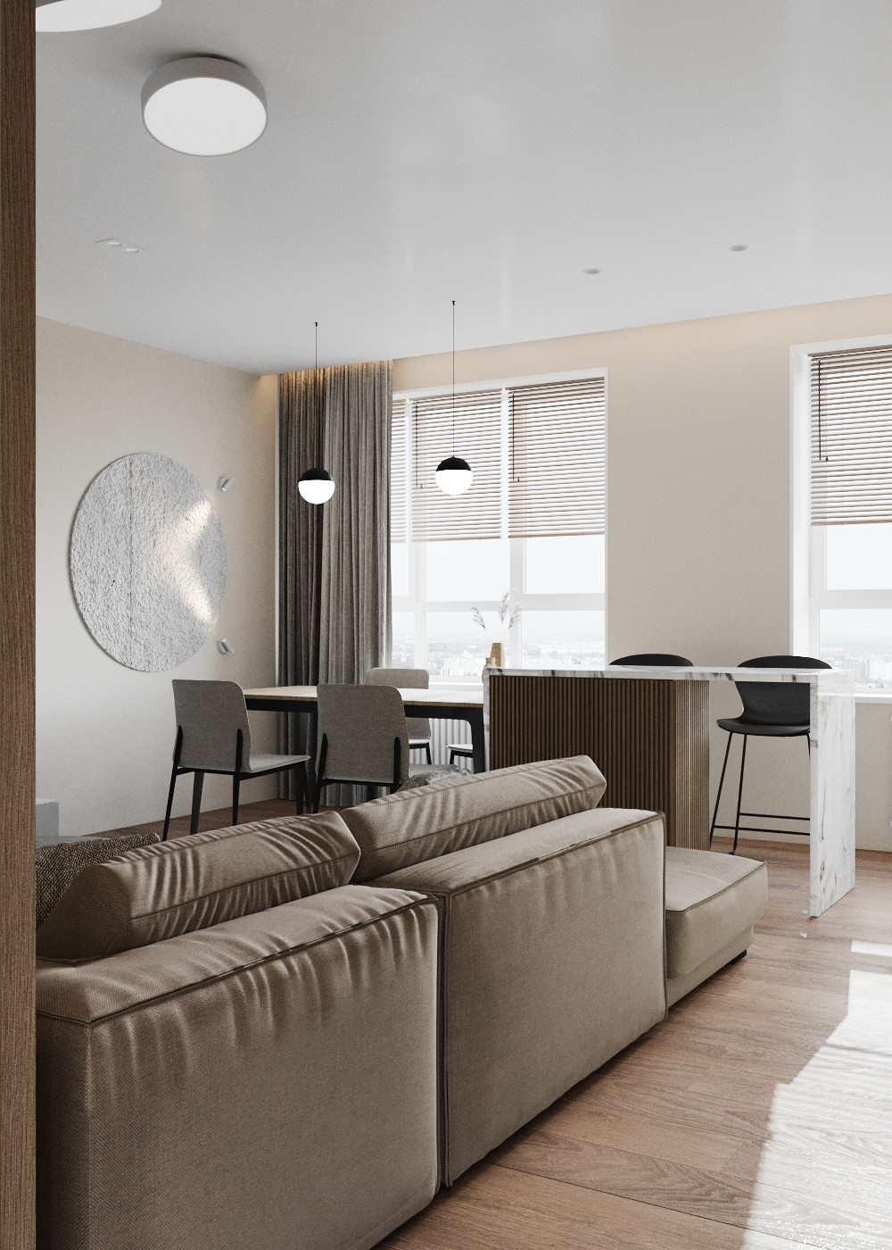 ЖК Гранит, кухня-гостиная