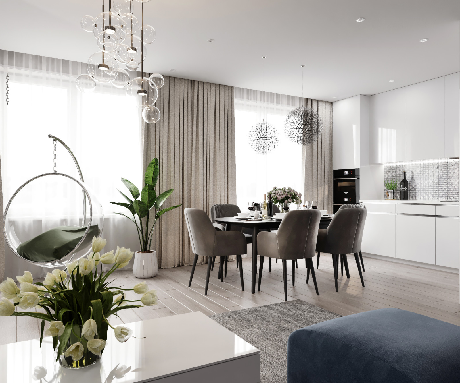 Кухня-столовая-гостиная