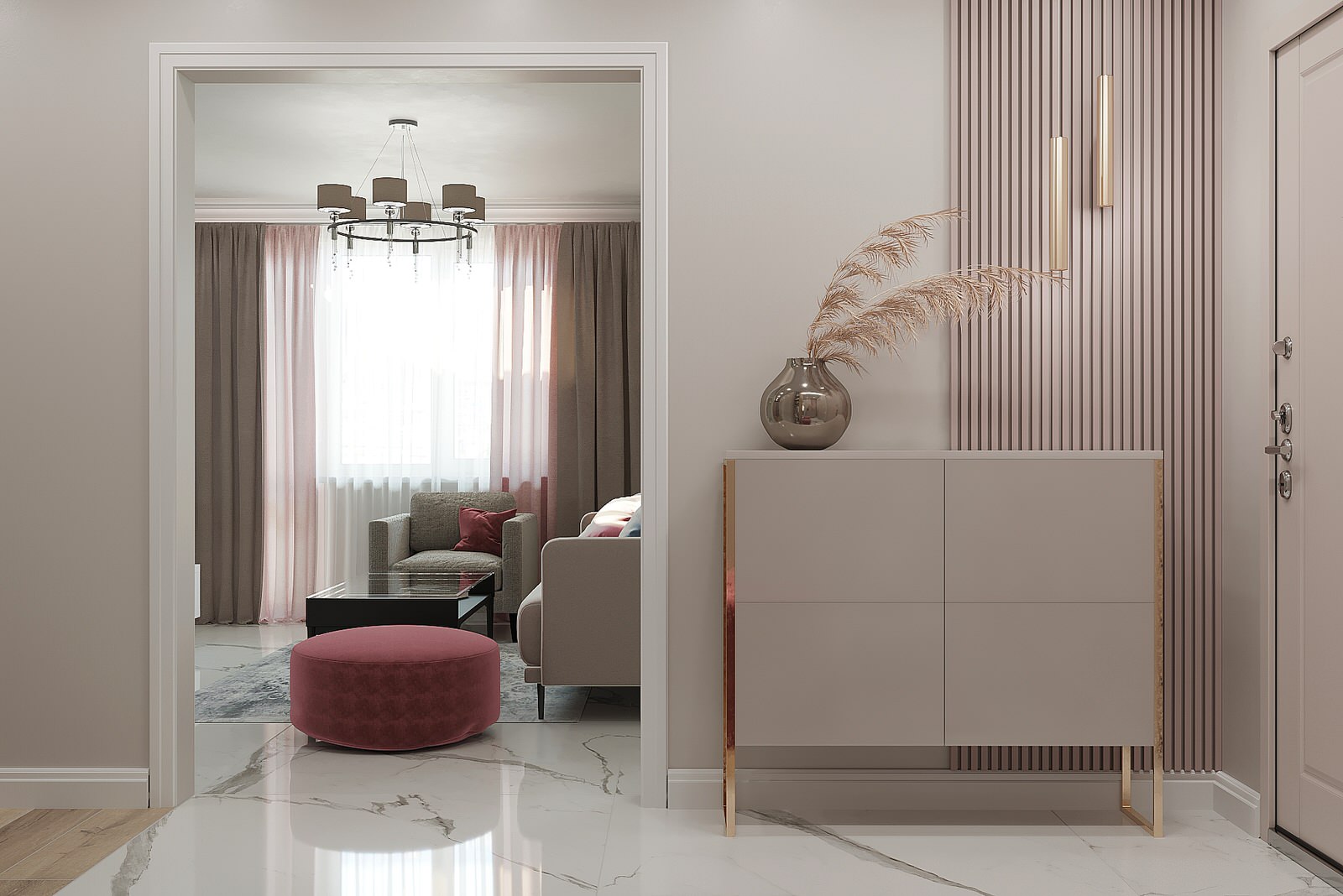 Трехкомнатная квартира для молодой девушки