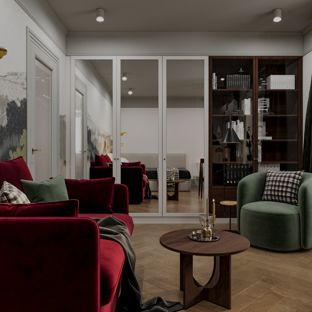 Квартира в Москве для молодой девушки  Площадь: 33,4 м2.