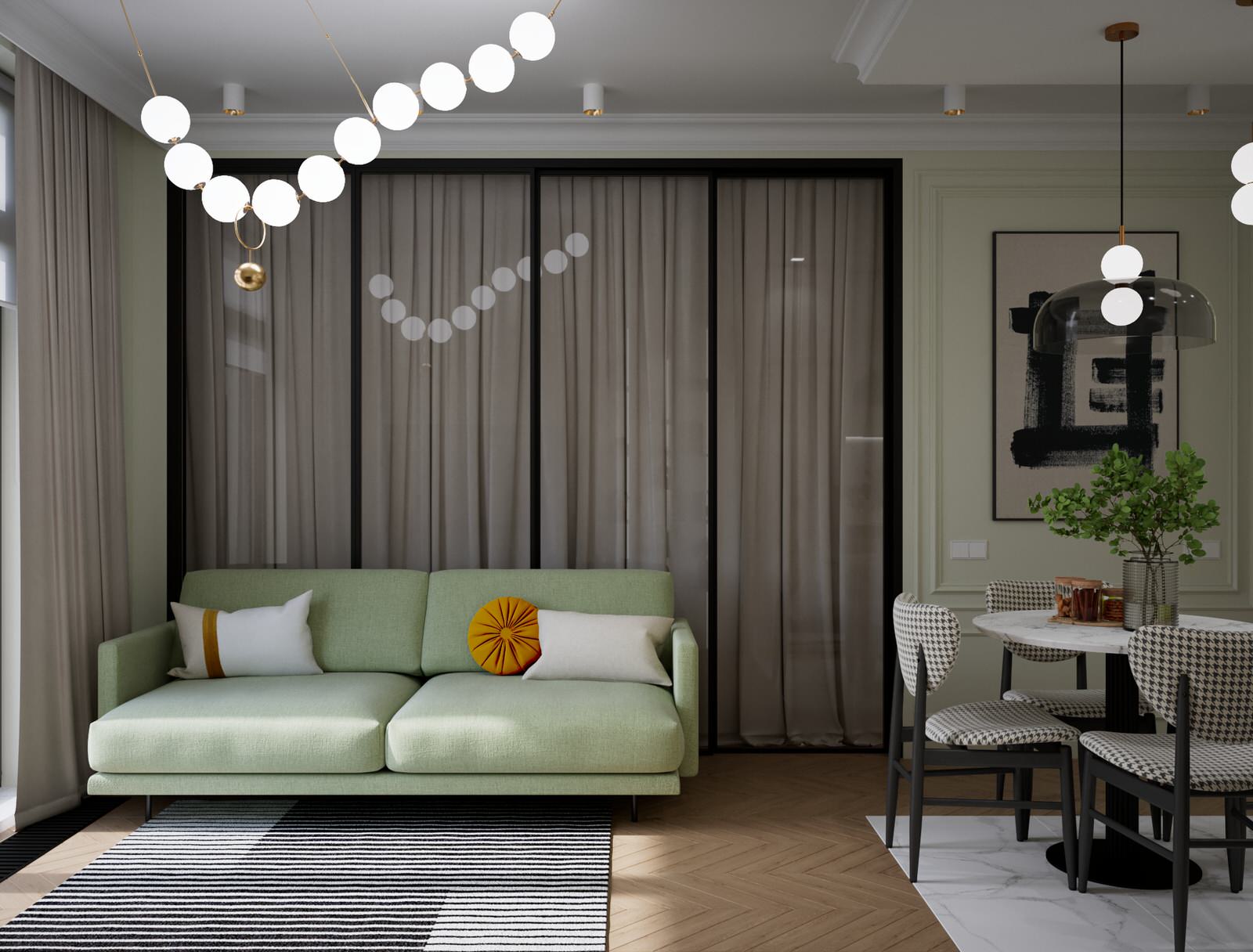 Современный интерьер с элементами классики