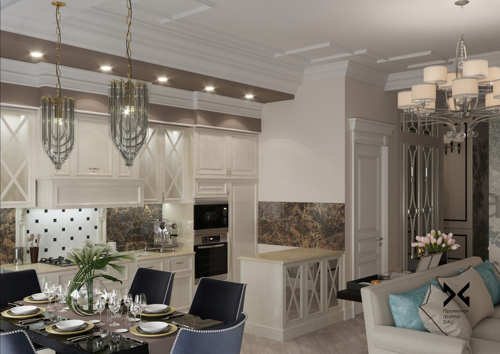 Квартира: "Элегантное спокойствие в неоклассическом стиле".