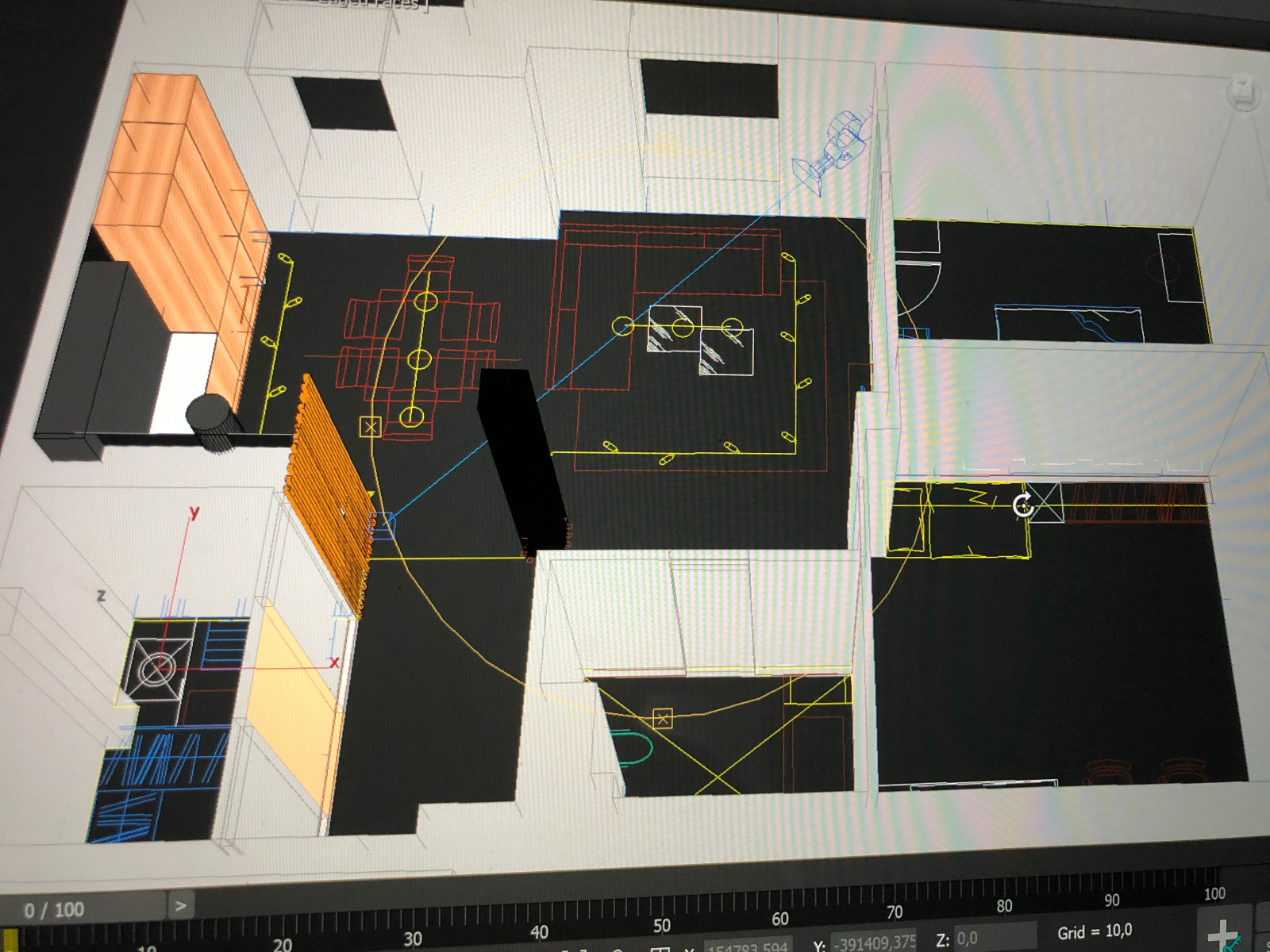 дизайн - проект квартиры 84 м2 с гостиной 42 м2
