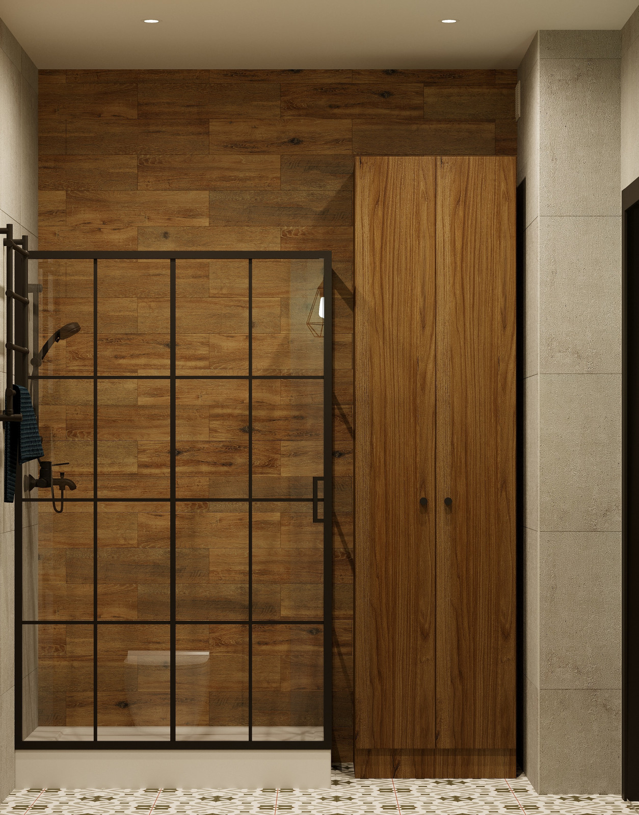 Санузел в стиле Лофт