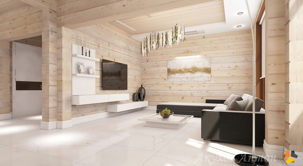 Дизайн-проект коттеджа из клееного бруса. 200 кв.м.