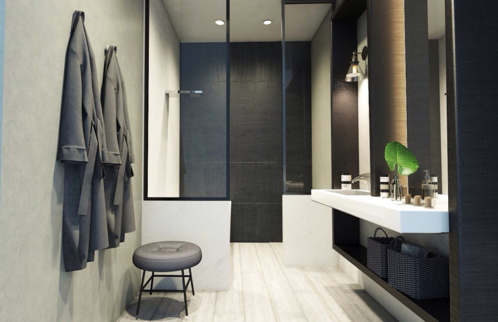 Дизайн проект в стиле  Хай тек  96 кв.м