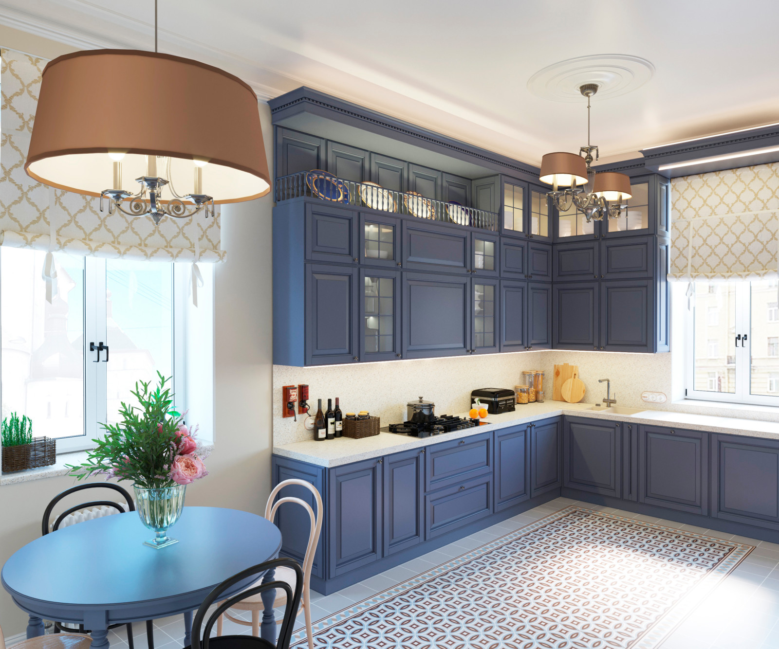 Обложка проекта: Кухня в пятикомнатной квартире в старом фонде в Санкт-Петербурге