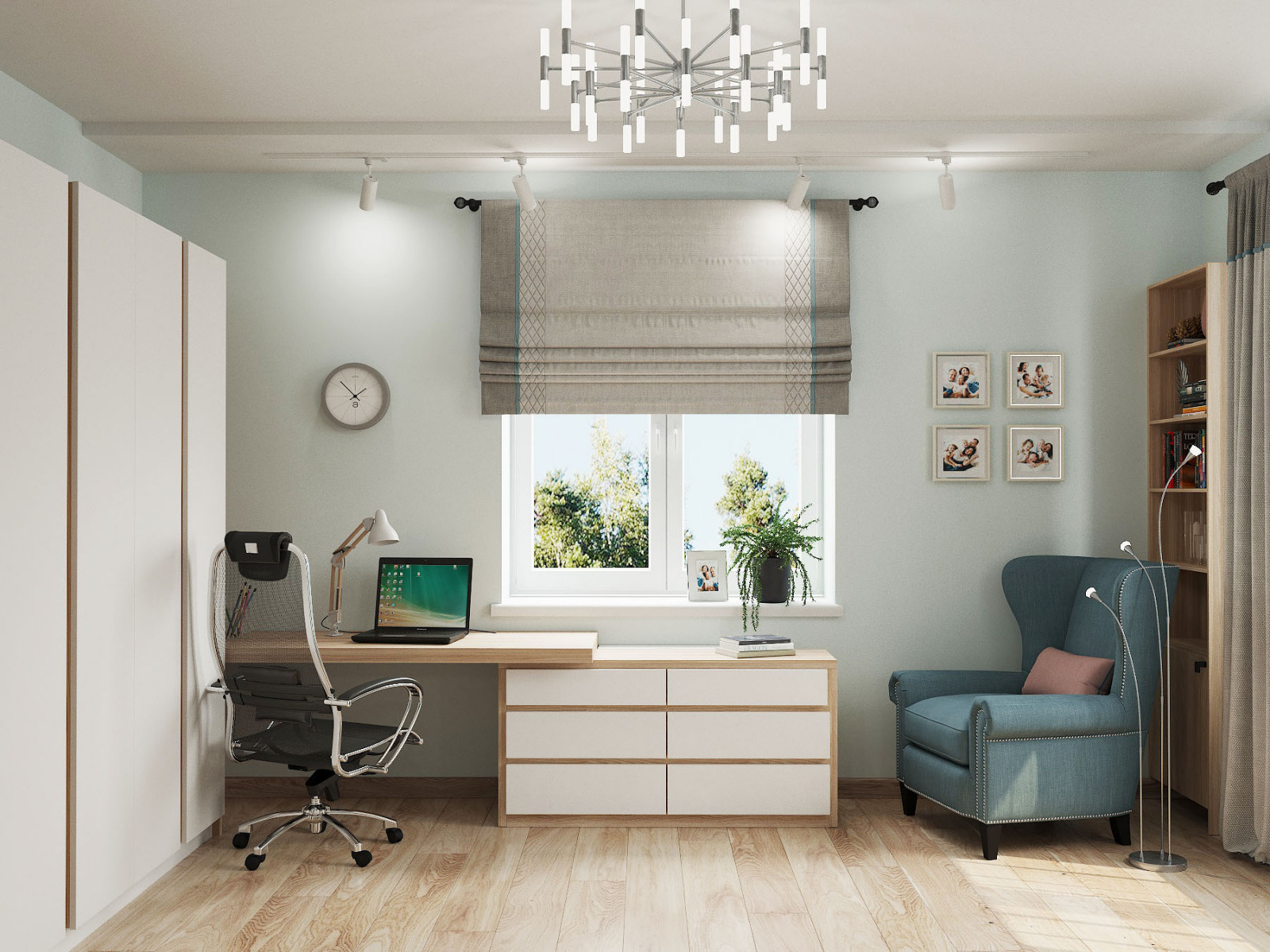 Спальня и санузел для молодой пары