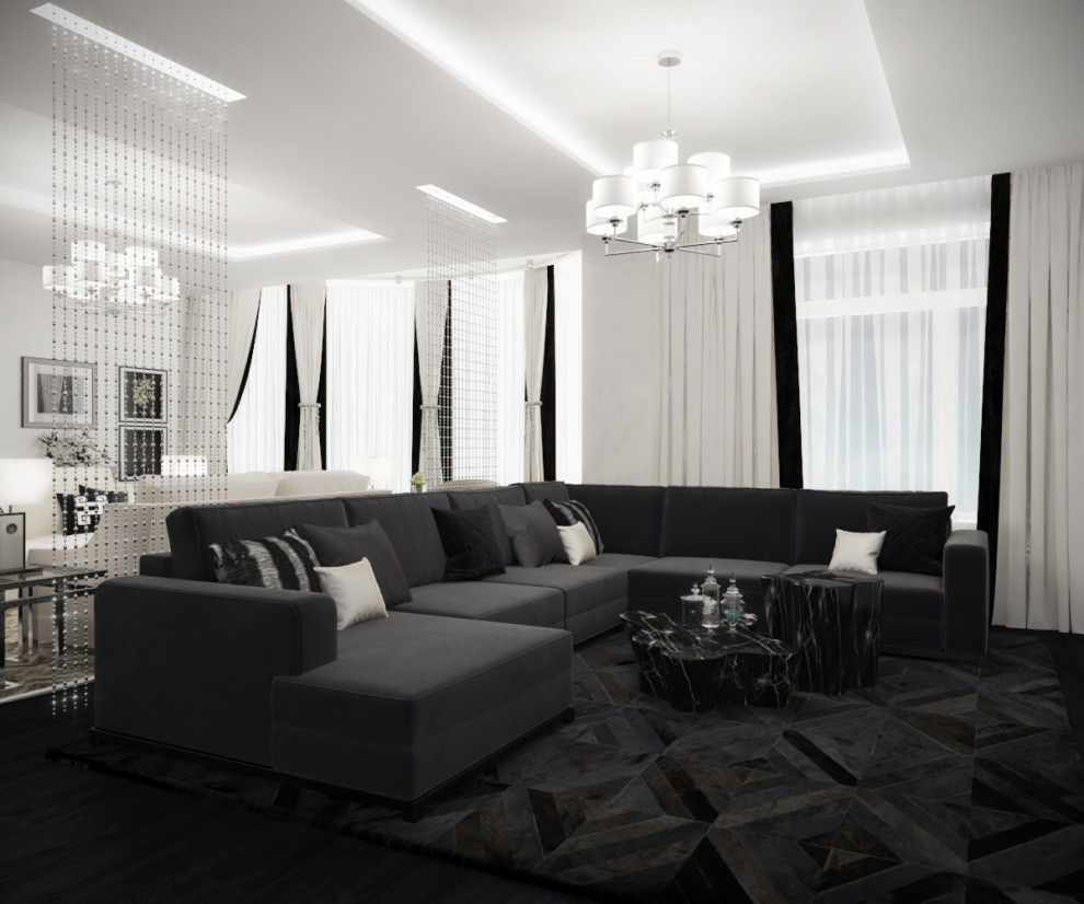 Гостиная и столовая в частном доме