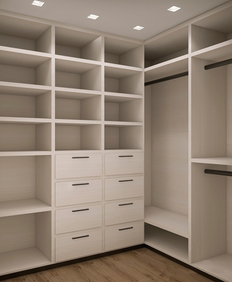 Монохром в двухкомнатной квартире для молодой пары