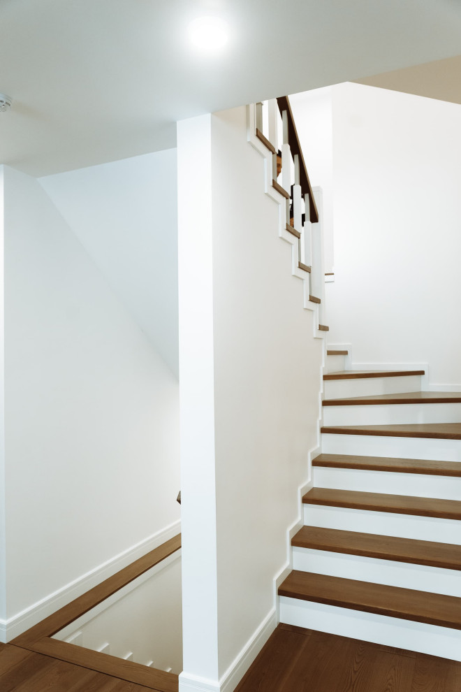 Проект 5 - Обшивка 3х этажей бетонной лестницы дубом