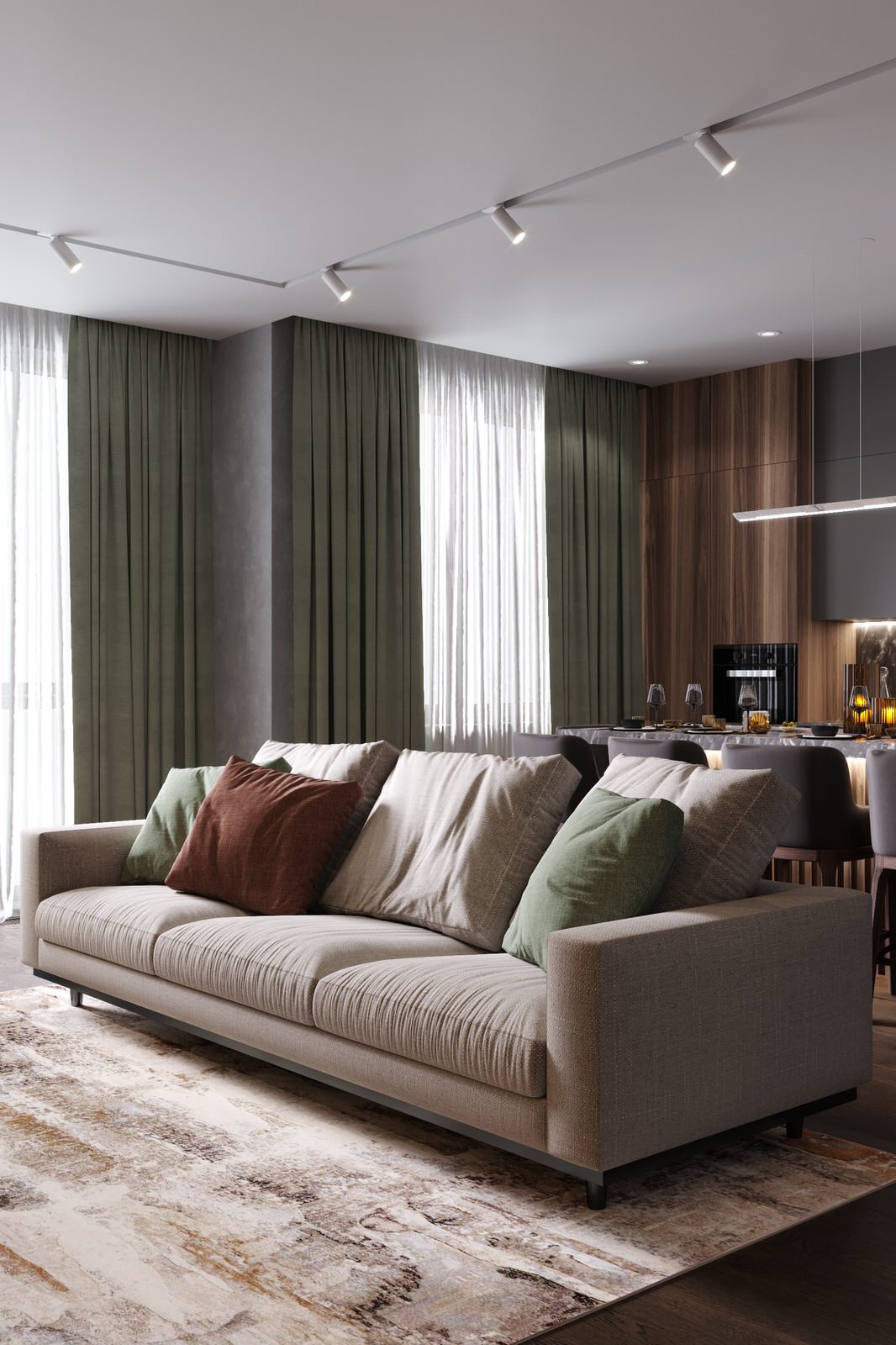 Квартира 110 кв. м. в современном стиле ЖК Red Side.