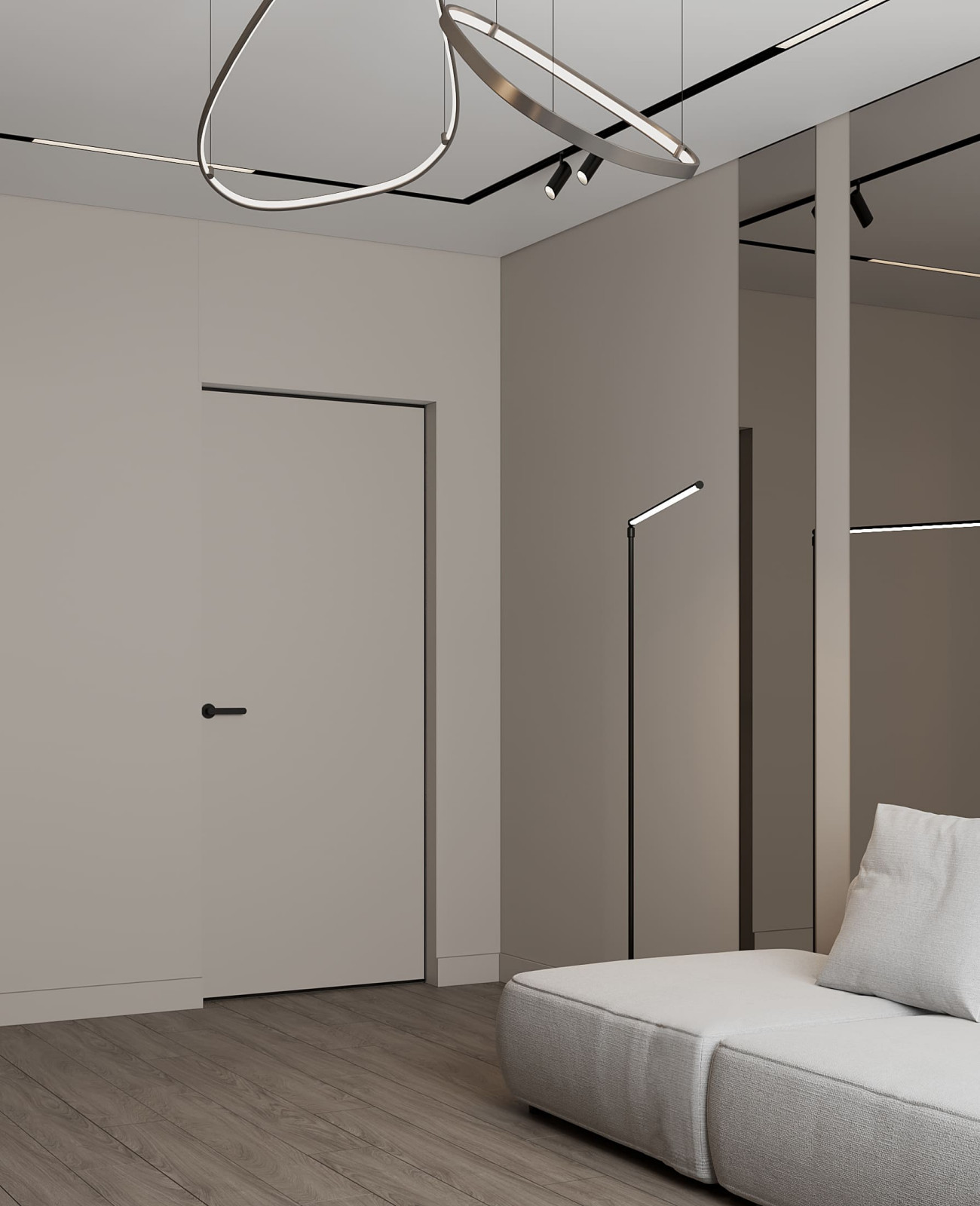 Дизайн-проект квартиры для семейной пары в современном стиле