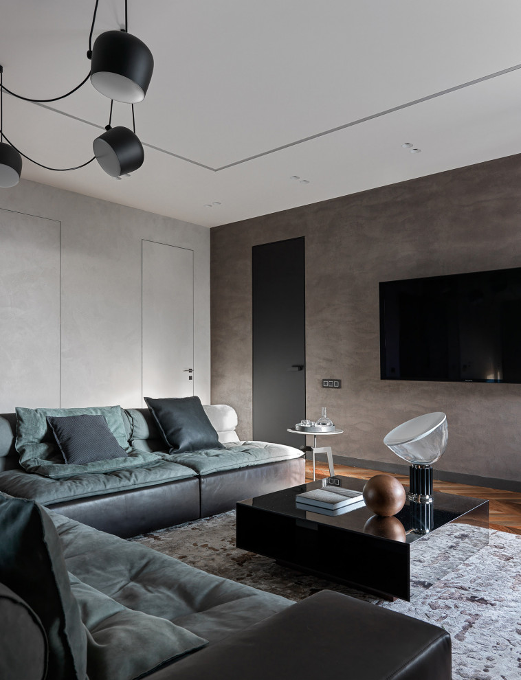 Apartment with grey shades in Saint-Petersburg