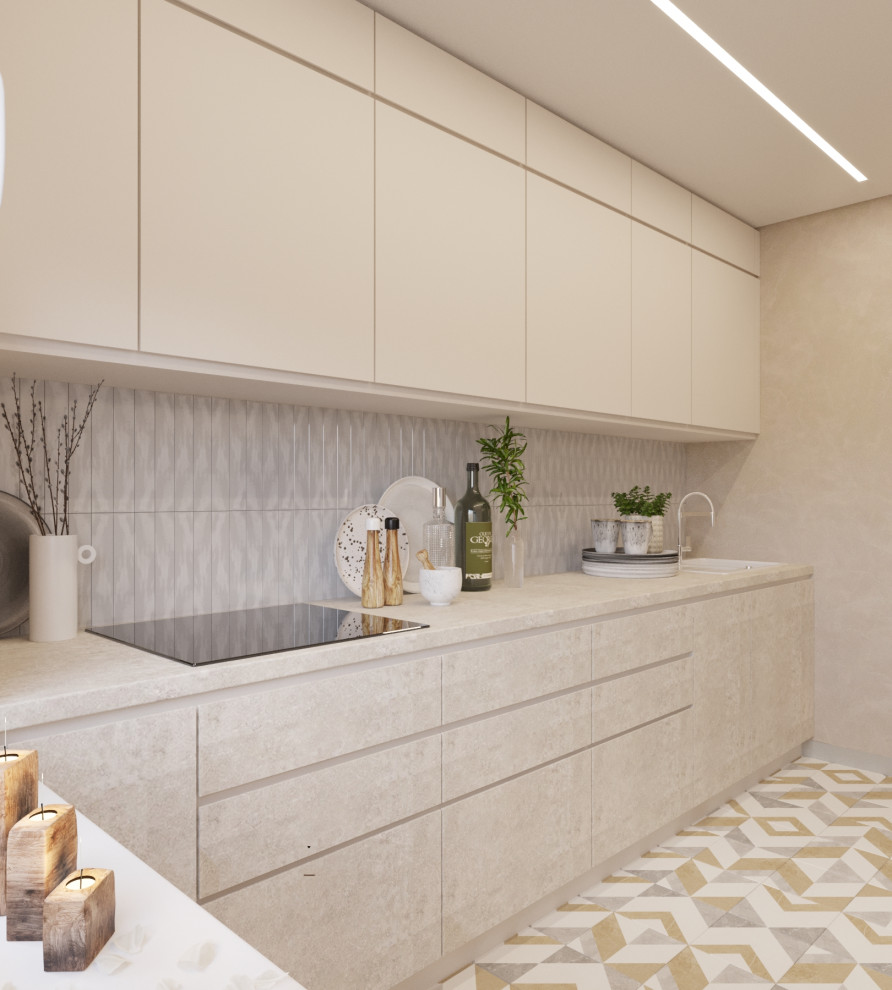 Светлая современная кухня